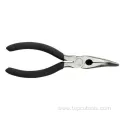 Head Polished Carbon Steel Black Dipped Handle Straight 160mm Bent Nose Pliers